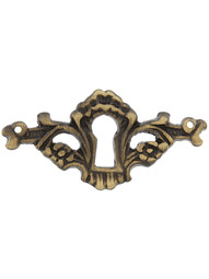 Cast Brass Victorian Cabinet Keyhole Cover